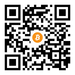 bitcoin:1BGMqJDH3PtcaoVBXKyM2utWr1fBFm53TV black Bitcoin QR code