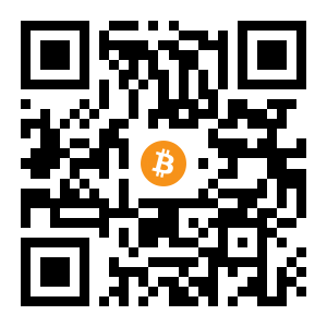 bitcoin:1BJYP3wPuMHCkGzxoyAfRrAbucuiQoKWYj black Bitcoin QR code