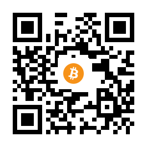 bitcoin:1BJabCUHATzoDNoxPLLzMW49yLhDP6k5ot black Bitcoin QR code