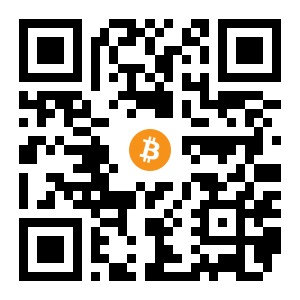 bitcoin:1BKnmkHxyQcfVSpdAcPwW1Di6EQZsByUcE black Bitcoin QR code