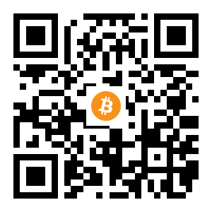 bitcoin:1BLhjWwxwTVqvfioLRjFyZ2DyPB3s4dHhE black Bitcoin QR code