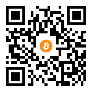 bitcoin:1BNPwR3kjiTQtZrKRJ44TH8Z3eg9wy6ZvV black Bitcoin QR code