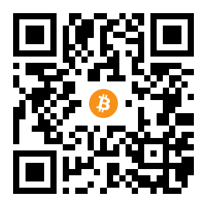 bitcoin:1BPKs5DKmkTZosxeWqvaFLSiPst99TkWBV black Bitcoin QR code