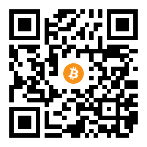 bitcoin:1BSihBLKih4Xt9AqhfbcdeYLAzKjyhhLtb black Bitcoin QR code