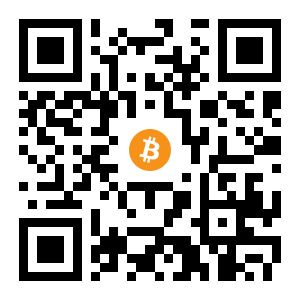 bitcoin:1BTCDbLN3ir2NqrgU15z4J7qigcoE24o6e black Bitcoin QR code