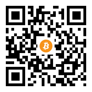 bitcoin:1BUugJjDZjfRofZfNaSBs4yD1oyDPus2tq black Bitcoin QR code