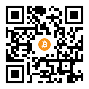 bitcoin:1BV63RByEEyHugqdBtU5LPUabcqWqpWsnT black Bitcoin QR code