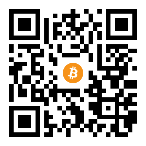 bitcoin:1BVC7nQGiwzUQ8XpxxbABNT8iPfZ7rF2W7 black Bitcoin QR code