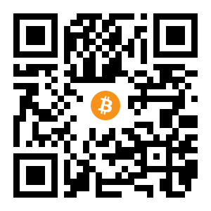 bitcoin:1BVmReCP3ZcveNMCYkRKcSix7BTVM2V59d black Bitcoin QR code