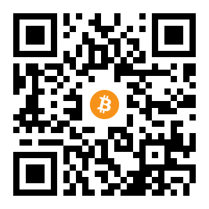 bitcoin:1BWAbhAoRzmce2NM6QCSthz76Z8pqWrbmh black Bitcoin QR code