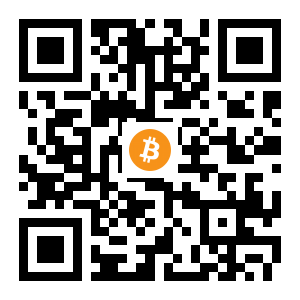 bitcoin:1BWCeAGsvHdzmkg9nYKqtnnvWMXygLow6G black Bitcoin QR code