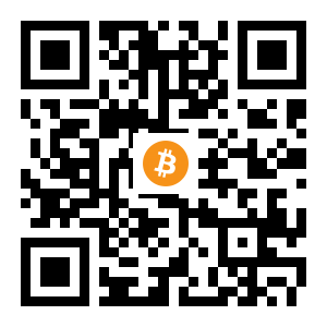 bitcoin:1BWCsJMNiwK6RcYjATCrLDygF8vch6A15u black Bitcoin QR code