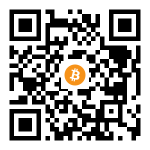 bitcoin:1BWJM8D8xuasCgBCHKXh6ur717Wb7RvBXP black Bitcoin QR code