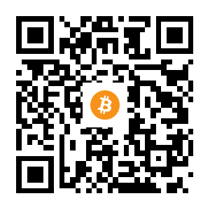 bitcoin:1BWM655awVPjd9aaYRAXwzptWP1CSYwZNa black Bitcoin QR code