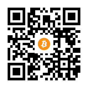 bitcoin:1BXWbUMCkWmwxroRbK2h8cy2ATgR2TsGR4 black Bitcoin QR code