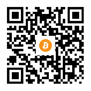 bitcoin:1BXkL6AF39xiKH6rb8eT9ayqyDyAHsWsR9 black Bitcoin QR code