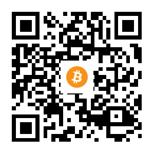 bitcoin:1BdA4XPbBoxPxJavJvMAZdPLW3U1rtiSo6 black Bitcoin QR code