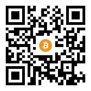 bitcoin:1BdSMf4cDMUaeanh6kJ3zhrden9tX2otpx black Bitcoin QR code