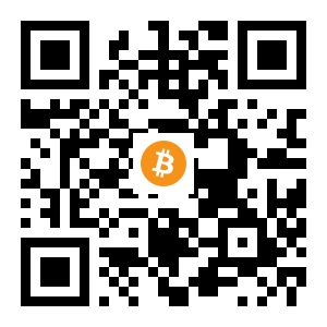 bitcoin:1BepReY1NxMRFVs6KARykS1TMNyuG3BpJY black Bitcoin QR code