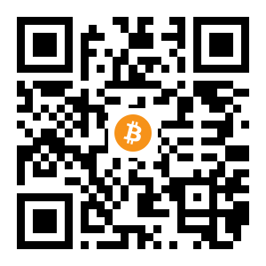 bitcoin:1Bfan8WZh3aZCPAJFceyyFMUT9UvQMgXTz black Bitcoin QR code