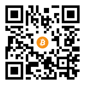 bitcoin:1BgNTU5aTCEyA8eWpGCzo65Zz8emSKA82P black Bitcoin QR code