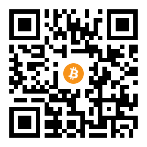 bitcoin:1BhVyVduHQLndmXfnRBWUtZ26RRf6n5EJY black Bitcoin QR code