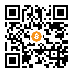bitcoin:1BiZHNbDxYZtAAHVXqyWuLWzmpxeo3omAe black Bitcoin QR code