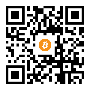 bitcoin:1BjSr9mq9qGhv4XxhXPtYf8MnJL8VD9jNB black Bitcoin QR code