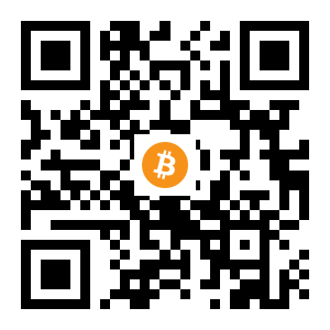 bitcoin:1BjVE2tchBCibxptFdu67wQxYHnqz5VqQo black Bitcoin QR code