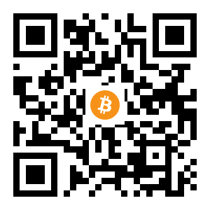 bitcoin:1Bk8VYRpcddEJm1esCVajpPVdJ5zqoQ8uL black Bitcoin QR code