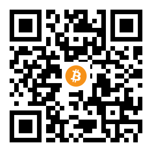bitcoin:1BkWk3Qiemnn6aVjH51Aj96Lk6Wef3CU34 black Bitcoin QR code