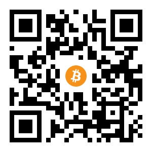 bitcoin:1BkzMcW1rZw6DoLwRqMiFHC51946ABs2iW black Bitcoin QR code