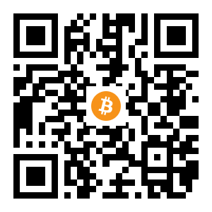 bitcoin:1BpDUkLPABNiJs7W6393tqoTF25743sCVN black Bitcoin QR code