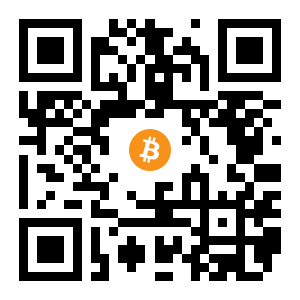 bitcoin:1BpWNTWnwMiKeh43HeH3ySCQdPUA7MLxxf black Bitcoin QR code