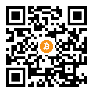 bitcoin:1Bpd26dxGFLrwn1seGej9jsWVnfof52b3k black Bitcoin QR code