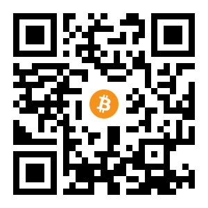 bitcoin:1BpssM8DCoW1PnKweFsFY3mfZsETmSDrW3 black Bitcoin QR code