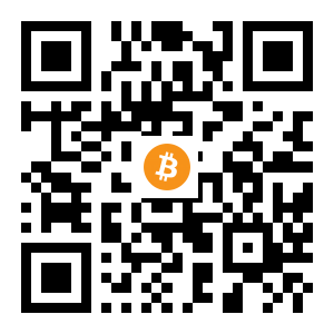 bitcoin:1BqU1emCfcV4bU8J48k2GfGSjfLjog6RBw black Bitcoin QR code