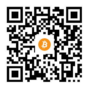 bitcoin:1BrQaLGRPHXdyGrvmJJ8guP8e8o5Yo6o3F black Bitcoin QR code