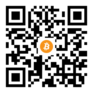 bitcoin:1Brv4k7aik2wS7TNioxyACASG86fBccdqc black Bitcoin QR code