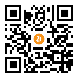 bitcoin:1Bsbrz6S1vhWkUPUtxki72BzDnivcjgaNv black Bitcoin QR code
