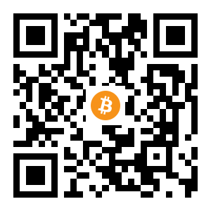 bitcoin:1BsqdT5w1M8XKFNvN7vnoiUfHqRwxMroNG black Bitcoin QR code