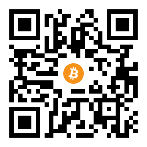 bitcoin:1BtGRPtAazzb3rz6ycLxrgvuMgX4pZwF84 black Bitcoin QR code