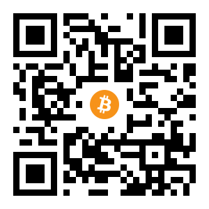 bitcoin:1BtcaUvRrdQWKVBPL3PtzCnhvedj4oCs8K black Bitcoin QR code