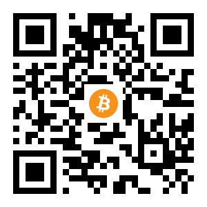 bitcoin:1BuFDw3YNLDws9nrFRXyvNmuo3zcg4oLGR black Bitcoin QR code