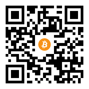 bitcoin:1Bv1geuiX3SD9ezSkxVnL1zAdjLnYAxMpD black Bitcoin QR code