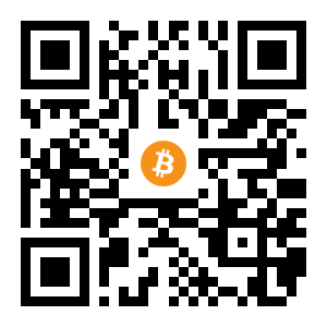 bitcoin:1BvKzgXSdwSdySAPxKfebff1XZ9nK4UTo6 black Bitcoin QR code