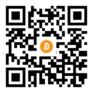 bitcoin:1BvSk1frwrsJG5ceCrkqLUpwWZnjtPwaSF black Bitcoin QR code