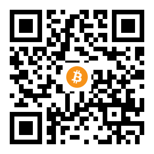 bitcoin:1BvUi7whnFimXSXCbpeS5XWApHe3Sr1aCT black Bitcoin QR code