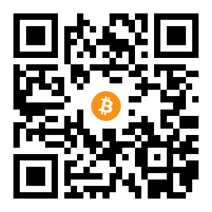 bitcoin:1BvpmdbJNSaQcxZqHmeZcBqBS3uc9vTJhC black Bitcoin QR code