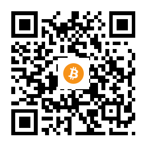 bitcoin:1Bw2yhtYKecbU62efy87YreDyQGKugNp5P black Bitcoin QR code